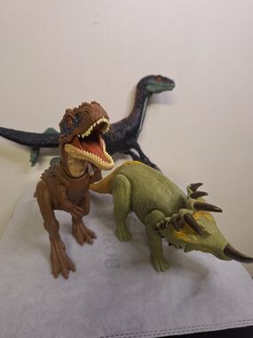 Tri-Pack Adventure Set - Green, Brown & Black Dinosaur Figures